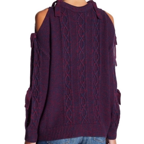 Project Naadam Merlot Purple/blue Long Sleeve Crewneck Pullover sweater size S - Picture 10 of 11